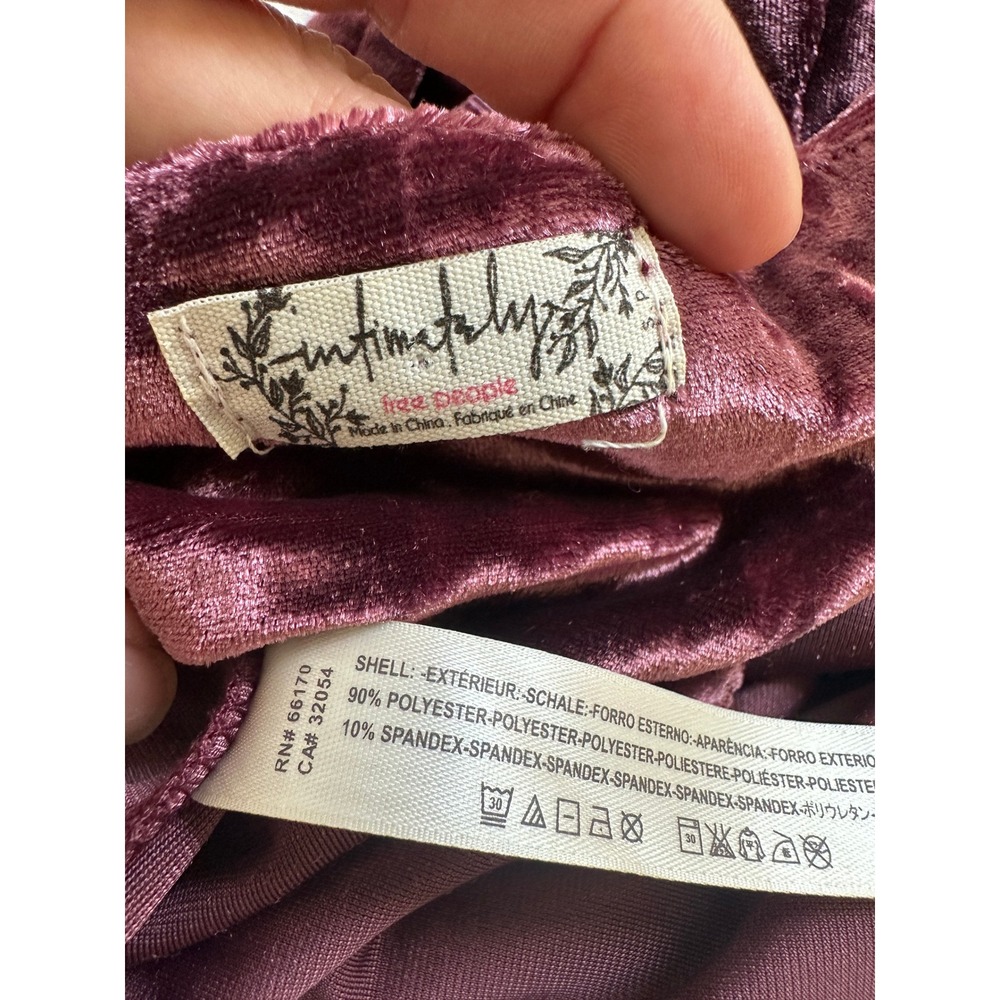 Free People Come Together Knot Twist Front Cutout Velvet Slip Mini Dress Mauve S - Picture 11 of 13